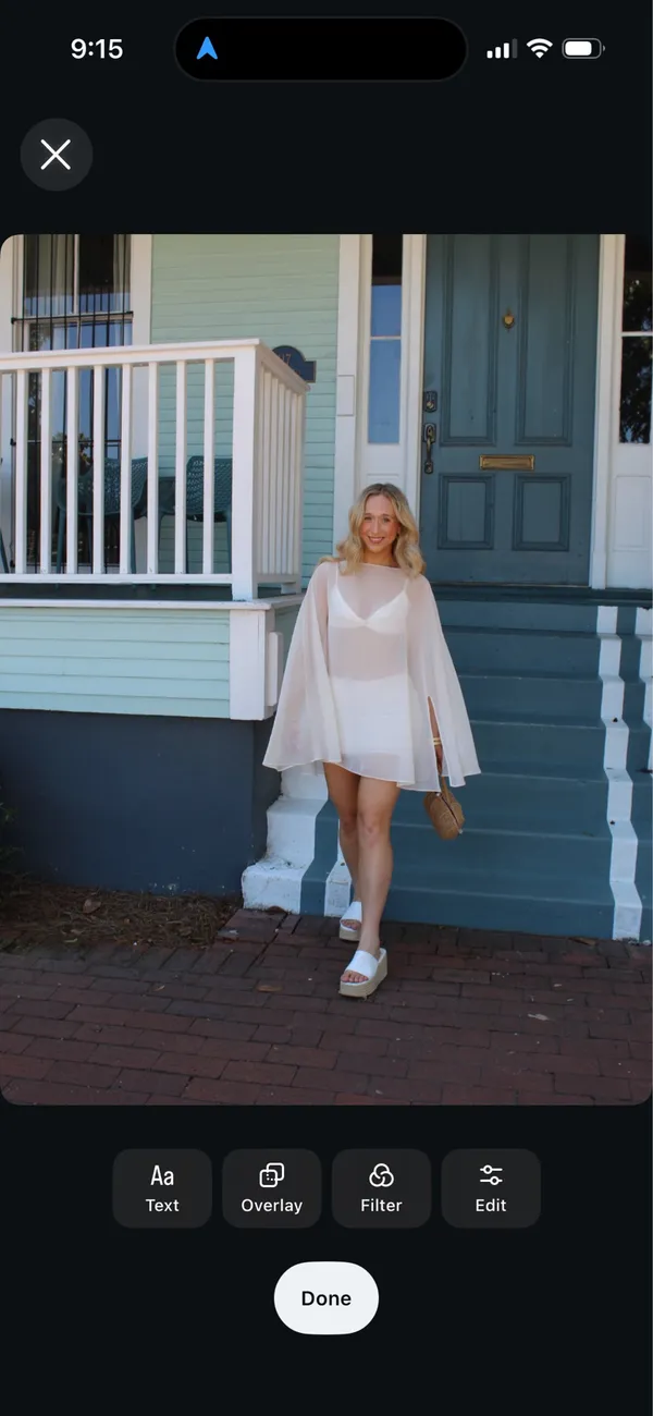 12th tribe Havana Ivory Chiffon Cape dress - Image 2