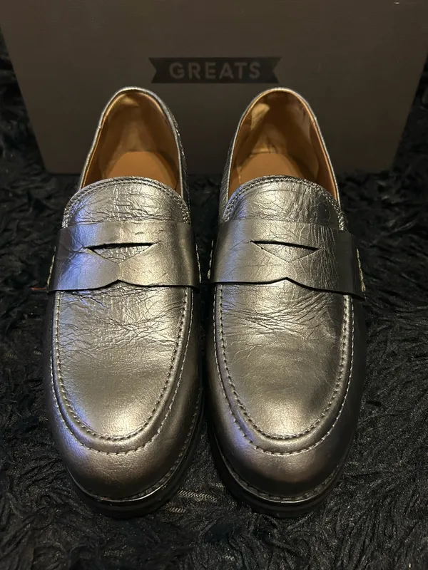 FRYE Melissa metallic leather loafers slip on shoes women’s 8 new - Image 7
