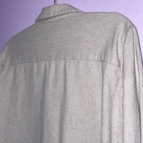 Madewell Button Up Shacket Women M Cream Long Sleeve Pockets Casual Minimalist - Image 8