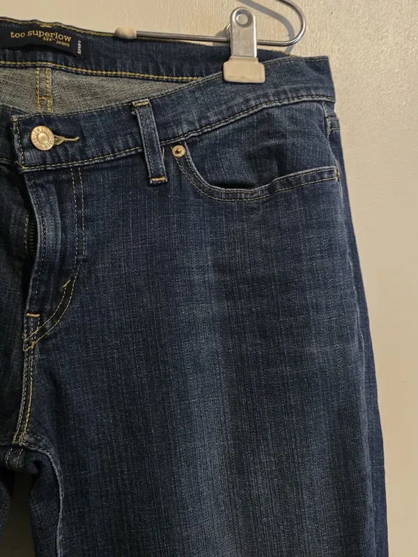Levi's Dark Indigo Straight Leg Jeans - Women's - Image 7