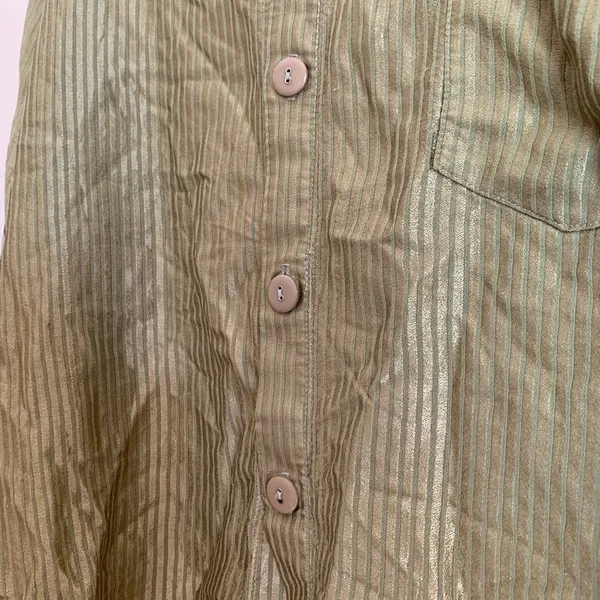 Source Unknown Vintage Pajama Set Olive Green Women Size XL Satin Like Lounge Set Winter - Image 4