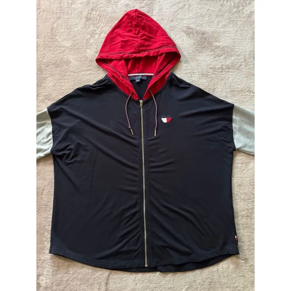Tommy‎ Hilfiger Women's Sports Hoodie Sweatshirt Full Zip Colorblock Size Large - Image 2