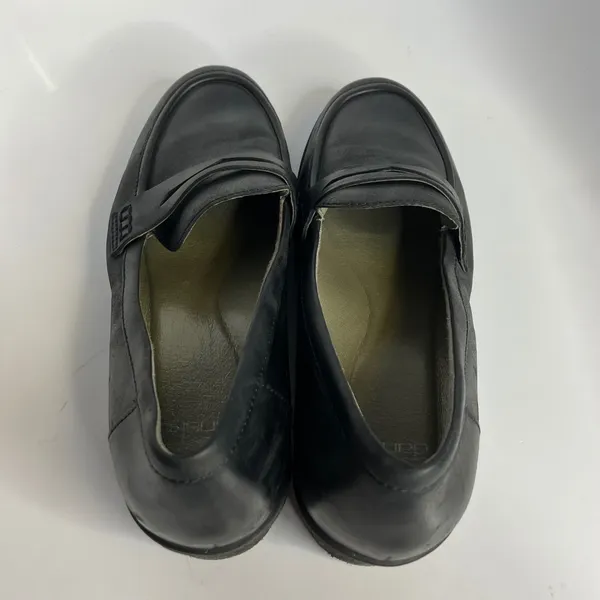 Dansko Danika burnished black‎ leather loafers stacked heel women's size 40/9.5 - Image 6