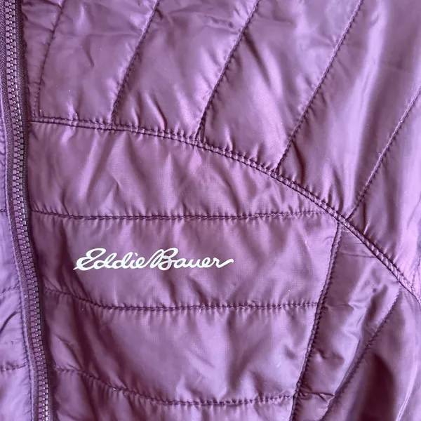 Eddie Bauer Women's First Ascent Reversible Jacket Purple‎ Coat Puffer Size XS - Image 3