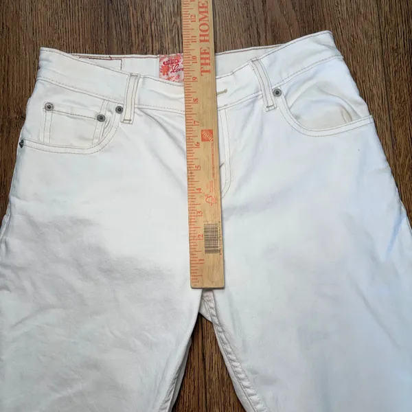 Levi Strauss Signature White Straight Leg Jeans Size 4 28x22 Denim y2k cotton - Image 7