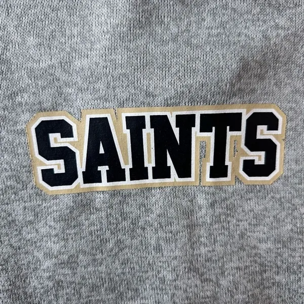 WEAR by Erin Andrews New Orleans Saints Team Heathered Gray Full-Zip Hoodie Size - Image 12
