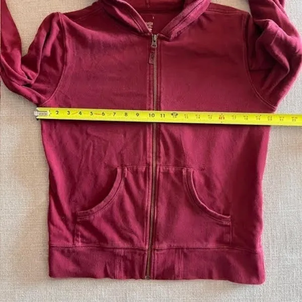 Columbia Full Zip‎ Hoodie Women's Burgundy Athletic Activewear Jacket - Image 3