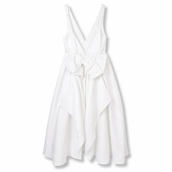 Lulus Lux Bridal NWOT Blissfully Beloved Ivory Backless A-Line Bow Wedding Dress - Image 9