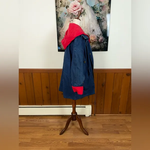Super Cool Vintage 1980s/90s Stefano Flannel Lined Denim Jacket - Image 5