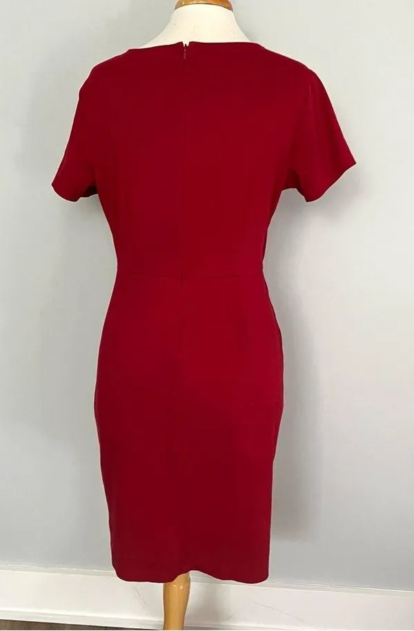 NWOT Old Navy Red Stretchy Short Sleeve Sheath Dress Size L - Image 7