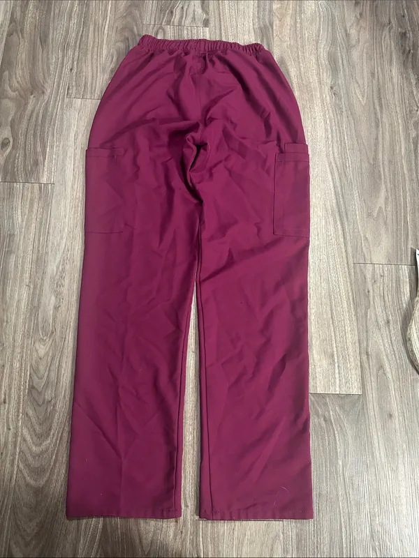 Cherokee Wine Burgundy Medical Scrub Set – Size XXS . - Image 11