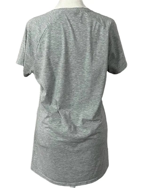 Gymshark Vital Seamless Athletic Short Sleeve Logo T-Shirt Gray Medium - Image 2