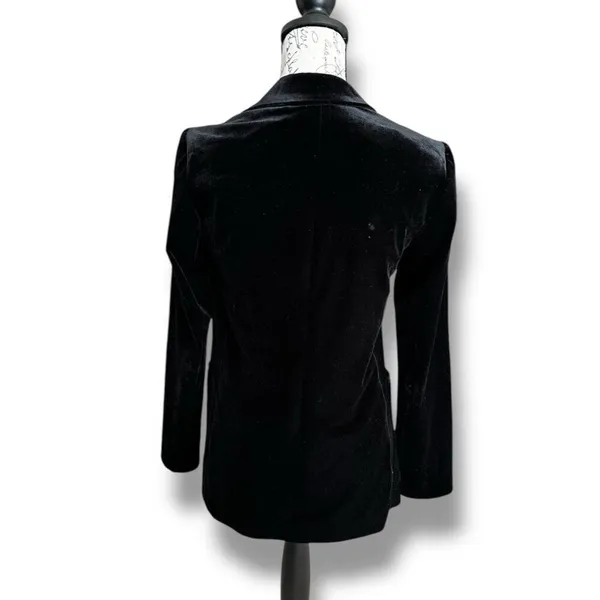 Express Women's Black Velvet Blazer Suit Jacket XXS - Image 3