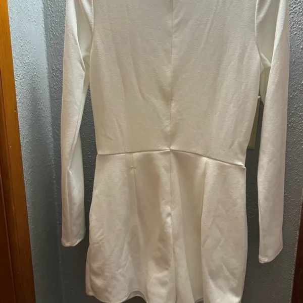Lulu's Cream Long Sleeve Wrap Dress - Image 2
