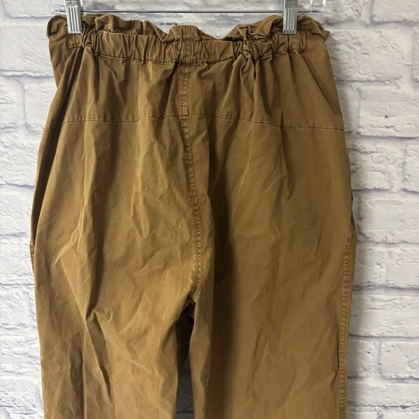 Free People Margate Pleated Paperbag Waist Trousers Size Medium Bohemian Brown - Image 10