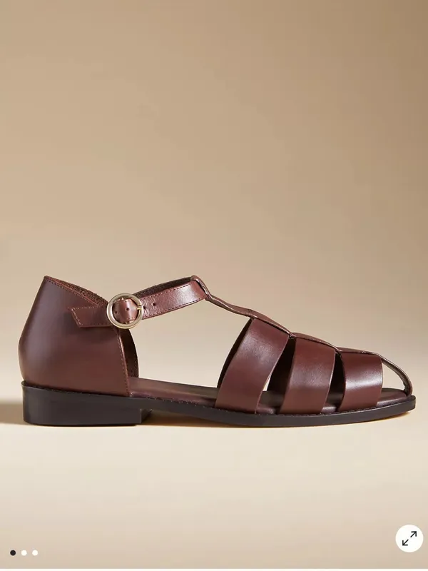 Pilcro Maris Fisherman Sandals in Brown Leather - Image 2