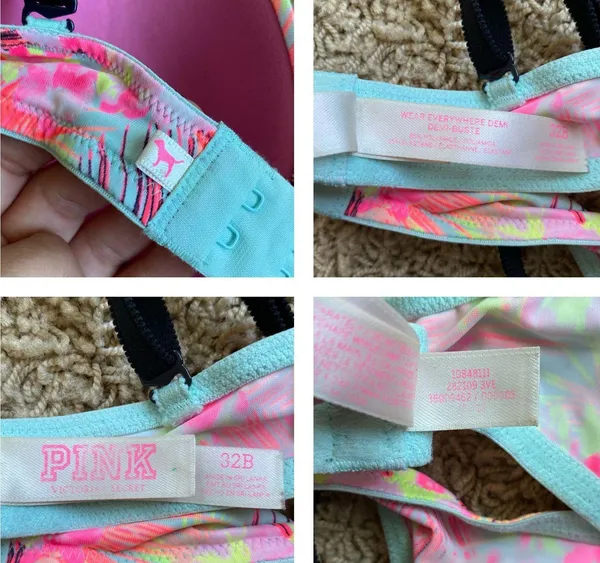 Victoria's Secret VS Pink Wear Everywhere Demi Bra Sz 32B - Image 5