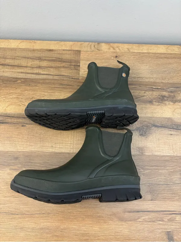 Bogs Amanda Chelsea Ankle Boots Waterproof Green - Image 10