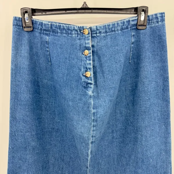 Eddie Bauer Vintage Y2K 90s Denim Jean Skirt Midi Straight Cotton Cottagecore 16 - Image 3