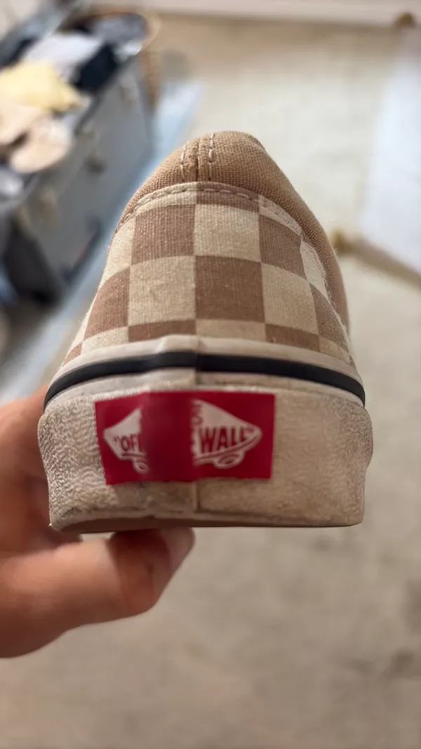 Pink Checkered Vans Slip-On - Image 4