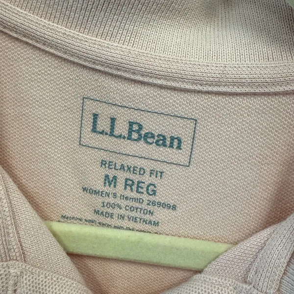 L.L. Bean Relaxed Fit Polo Shirt Pink Short Sleeve Cotton 269098 Size M REG - Image 5