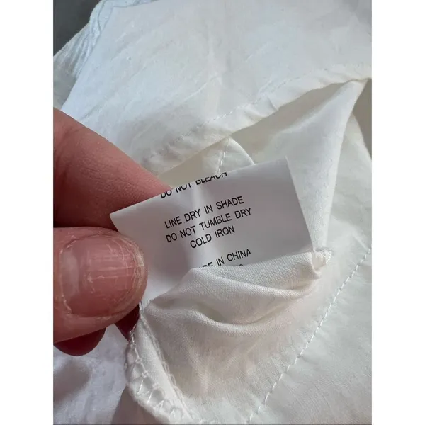 Saints & Secrets White Plunging Neck Ruffle Tiered Sleeveless Mini Dress Medium - Image 10