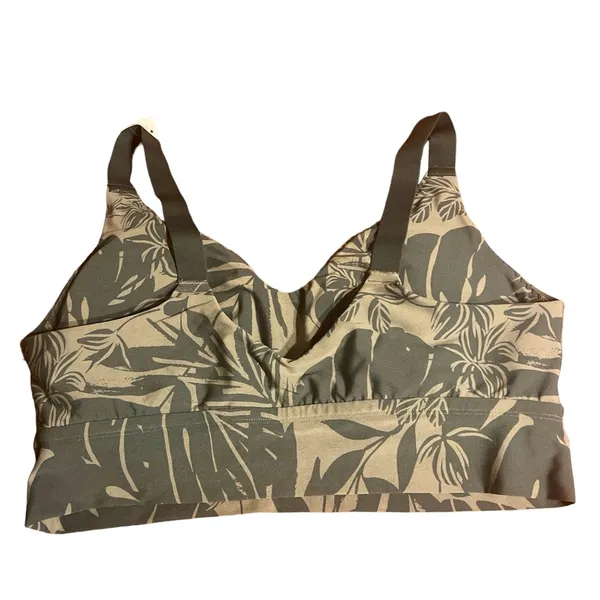 Aerie Offline Real Me Ballet green Bra Horizon Floral Longline Softy size XL - Image 2