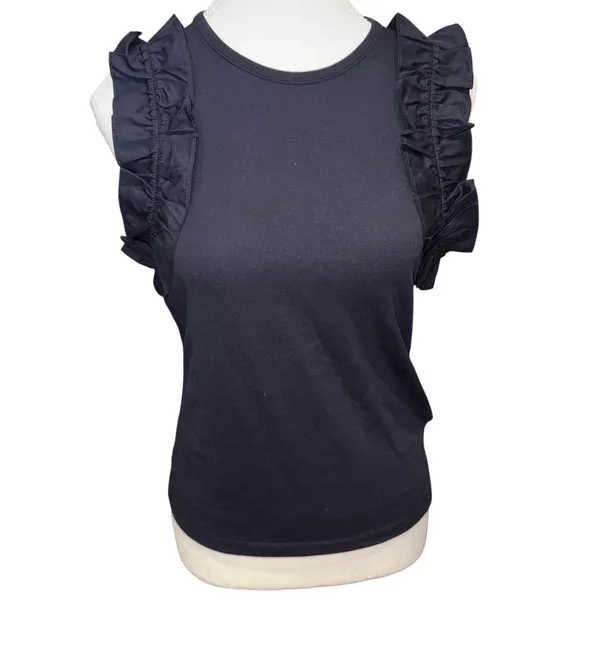 Ruffle trim preppy mixy tank top - Image 5