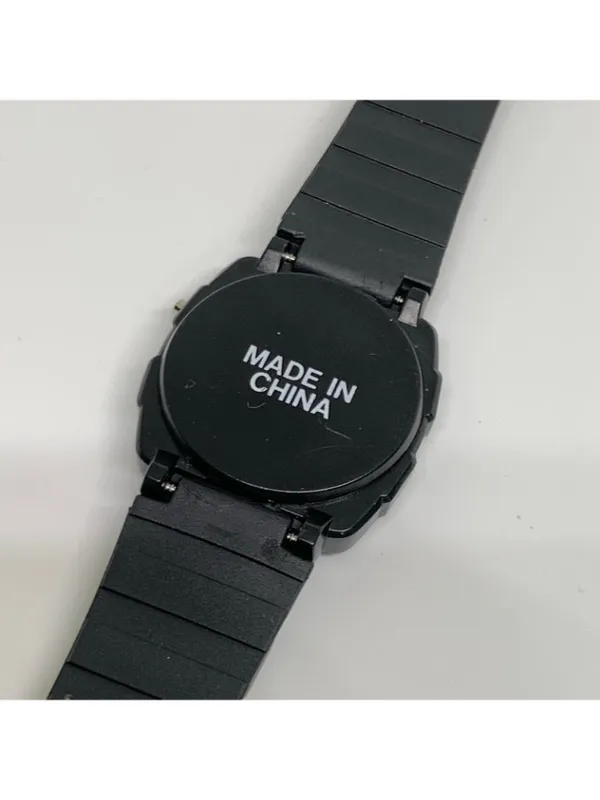 Vintage digital women’s watch black tone 27mm quartz black plastic band running - Image 5