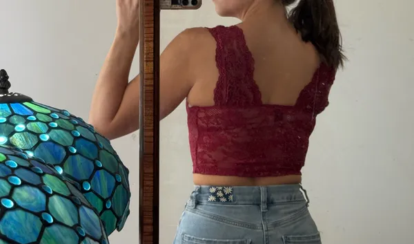 Shein Burgundy Lace Tank Too - Image 5