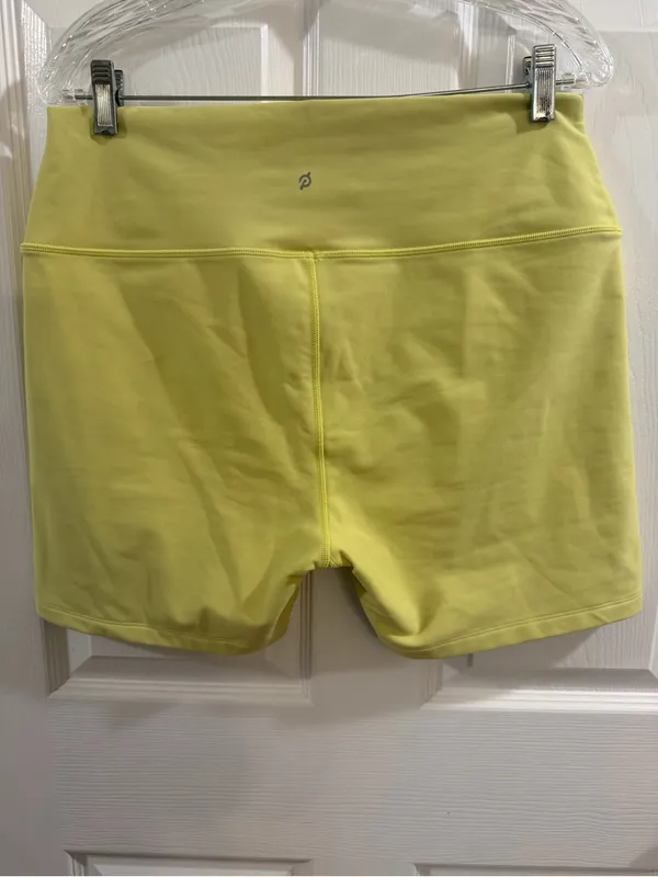 Peloton Neon Yellow High-Rise Bike Shorts - Image 4