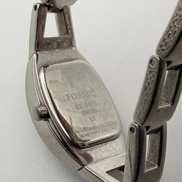 Vintage Fossil F2 'Forever' Women's Stainless Steel Watch ES-9423 New Battery - Image 5