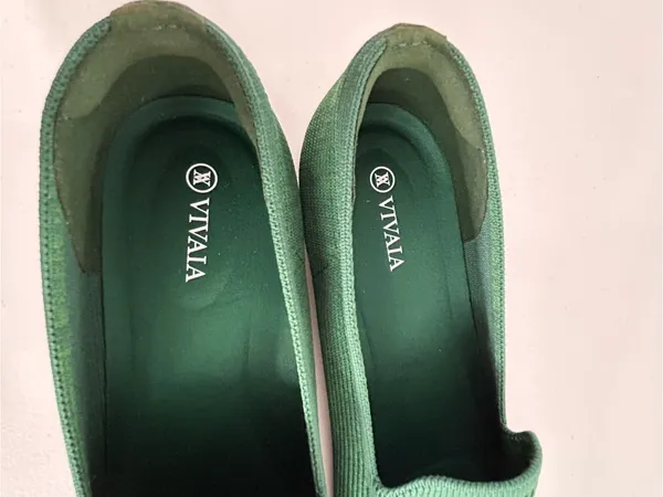 Vivaia Samantha Walker Forest Green Square-Toe Loafers Size 41 or US 9.5 - Image 12
