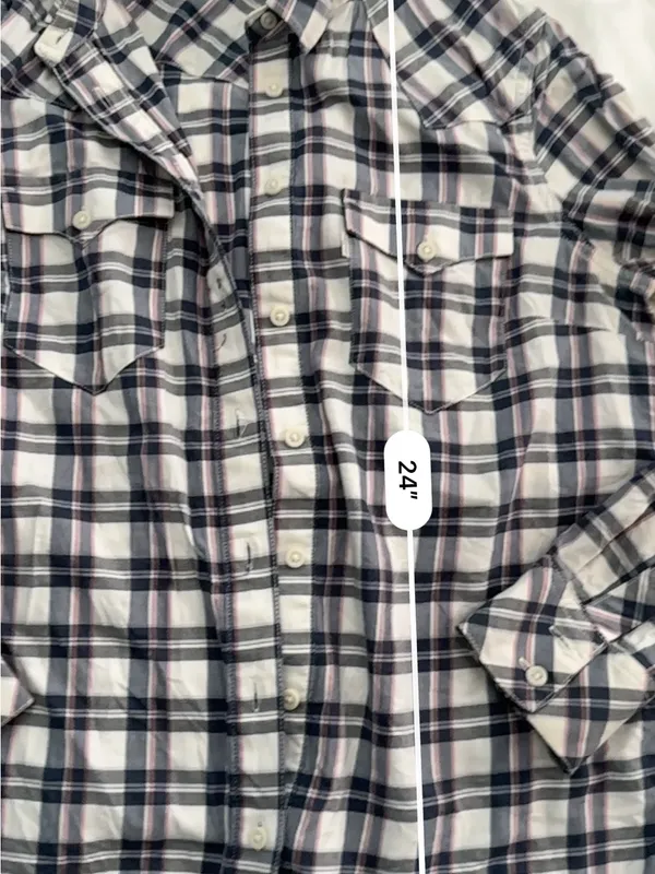 Levi's Men's Navy, White & Pink Plaid Button-Down Shirt - Image 6