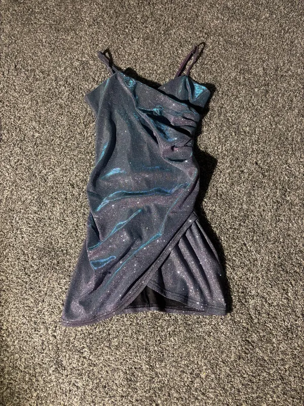 Cider Sparkly Dress Blue - Image 2