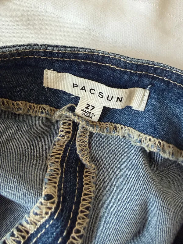PACSUN Jean Mini Skirt Size 27 - Image 3