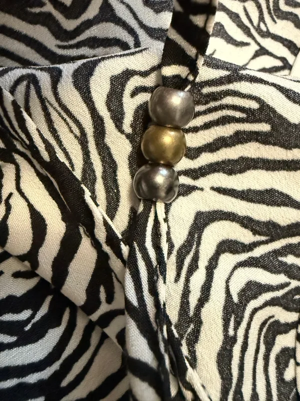 OneTeaspoon Interference Zebra Print Peplum Cami Tank NWT XS Y2K - Image 10