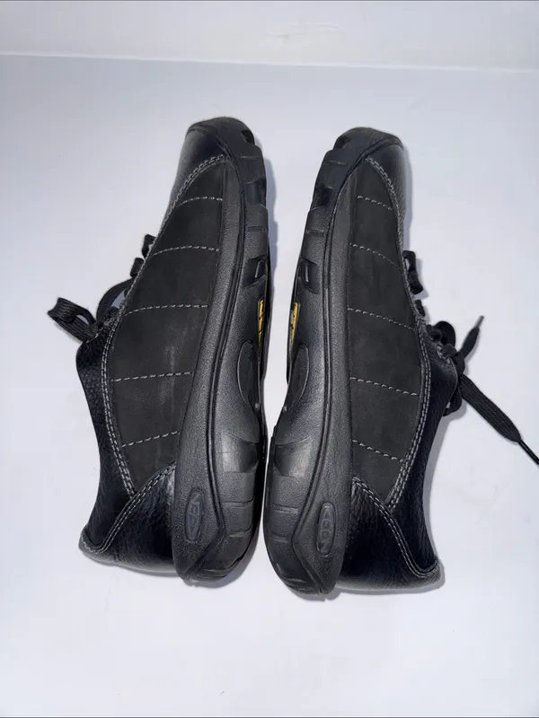 Keen Men's Black Leather Lace-Up Casual Sneakers - Image 11