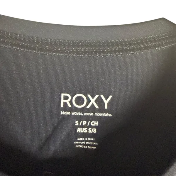 Roxy Enjoy Waves Long Sleeve Crewneck Black Lycra Rashguard Swim Top Size Small - Image 6