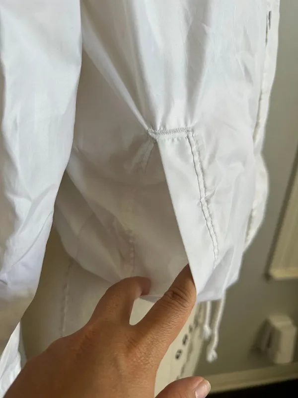 Champion Cropped Snap Button Jacket White Size S - Image 9