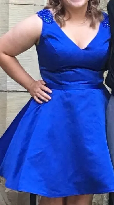 Rachel Allen Homecoming Dress Blue - Image 6
