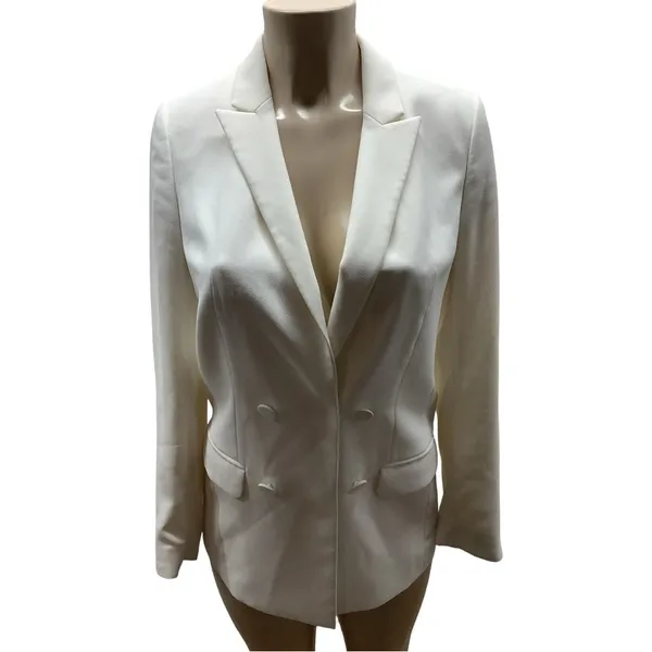 Express Size Small Cream Double Button Blazer Jacket. Preloved - Image 3