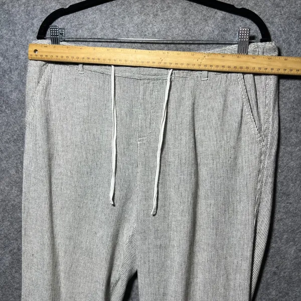 Susina Womens Linen Blend Cropped‎ Lounge Pants Small Pull On Capri - Image 2