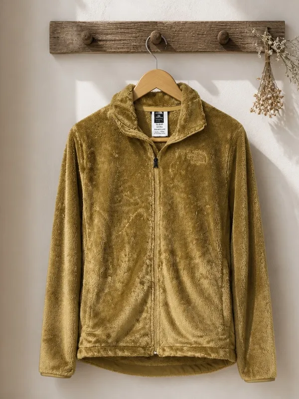 The North Face Gold Plush Full-Zip Teddy Jacket - Image 3