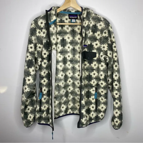 Patagonia Synchilla Fleece Jacket Women Medium Southwestern Aztec Print Full Zip - Image 6