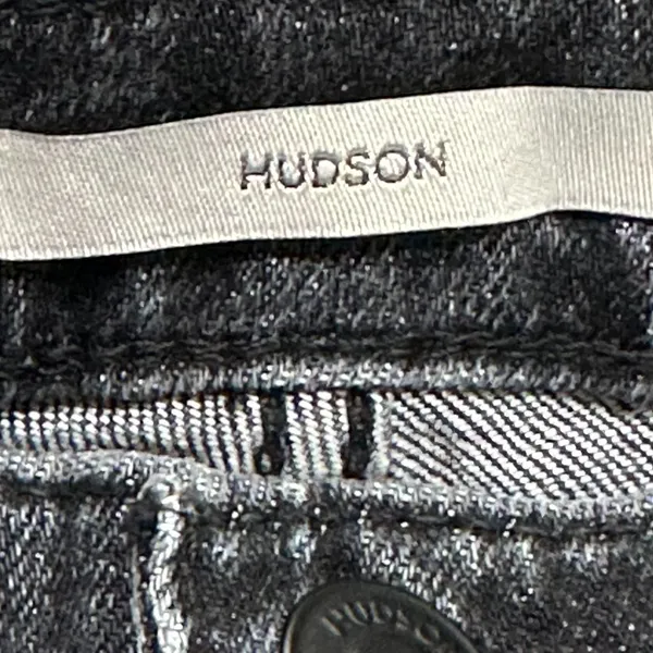 Hudson Nico Mid Rise Straight Inseam Split Black Star Denim‎ Jeans Size 25 NWT - Image 6