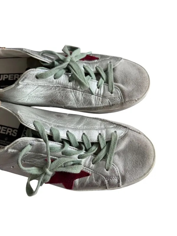 GOLDEN GOOSE Women’s Glitter Superstar Sneakers Size US 10 / 40 - Image 7
