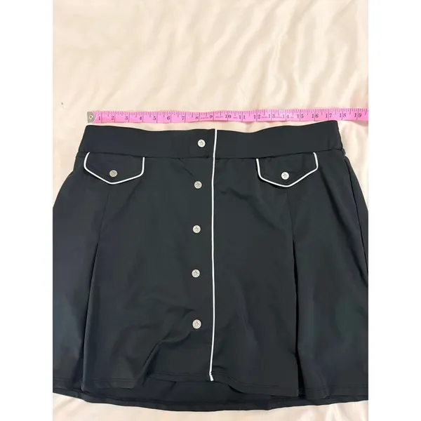 Penguin Black White Stitching Mini Golf Skort‎ Size X Large - Image 9