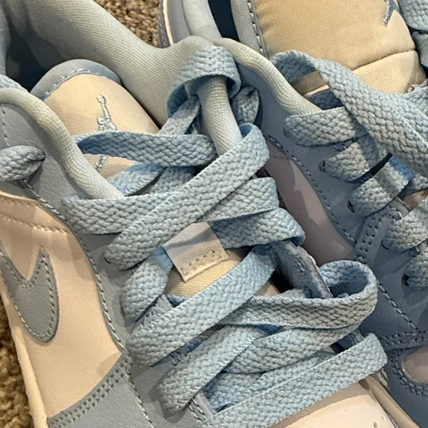 Nike Jordan’s Light Blue and White Sneakers - Image 4