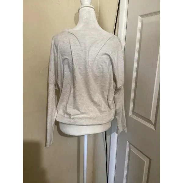 Eberjay Beige Sadie Stripes Slouchy Long Sleeve Shirt S - Image 4